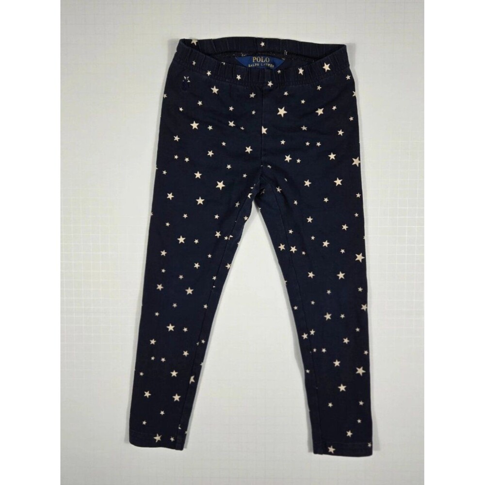 Polo Ralph Lauren Girls Leggings Size 5T Navy Star Print